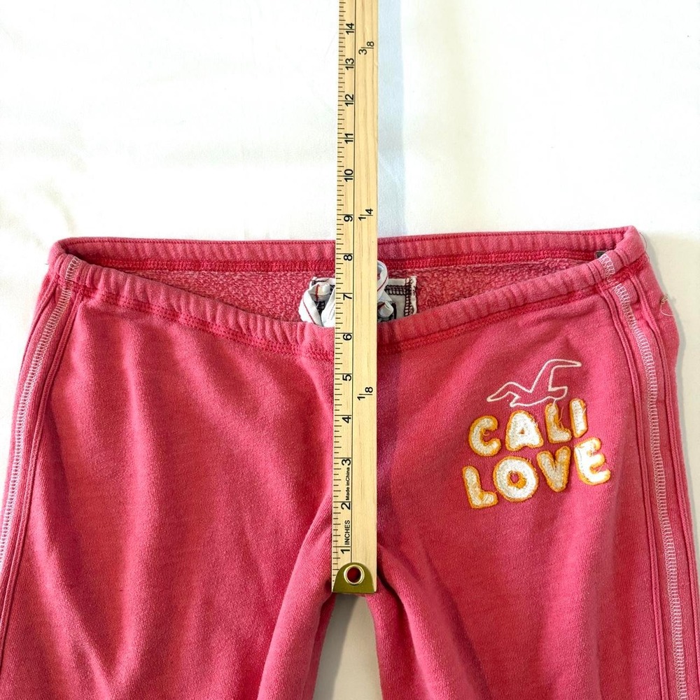 Hollister Cali Love Capri Sweatpants Womens XS Pink Y2K Low Rise Ankle Joggers - Picture 7 of 8